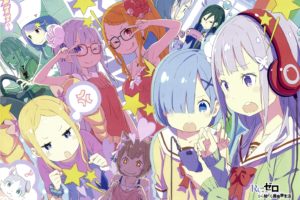 Re: Zero Kara Hajimeru Isekai Seikatsu, Anime girls, Rem (Re: Zero), Emilia (Re: Zero), Priscilla Barielle (Re: Zero), Beatrice (Re: Zero), Crusch Karsten (Re: Zero)