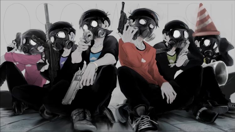 anime, Anime boys, Gas masks HD Wallpaper Desktop Background