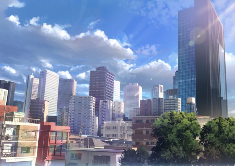 cityscape, Japan, Anime art HD Wallpaper Desktop Background