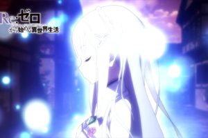 purple eyes, Elves, Emilia (Re: Zero), Anime girls, Gray hair, Rezero kara Hajimeru Isekai Sekaitsu, Stockings