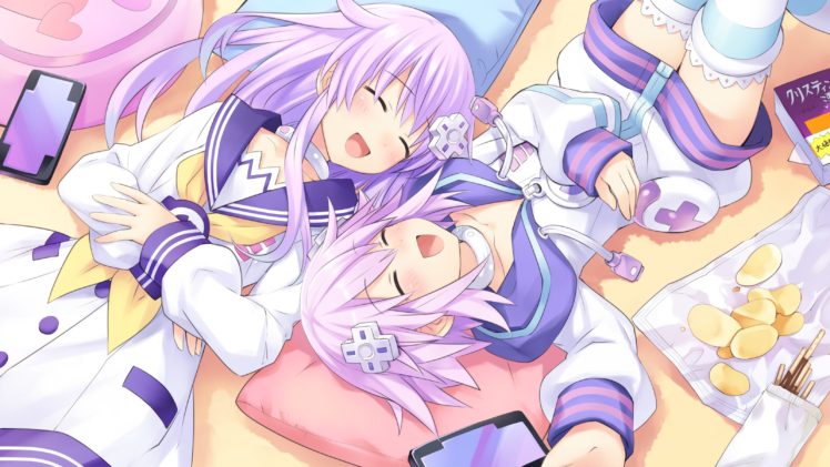 Hyperdimension Neptunia, Anime girls, Nepgear (Hyperdimension Neptunia), Neptune (Hyperdimension Neptunia) HD Wallpaper Desktop Background