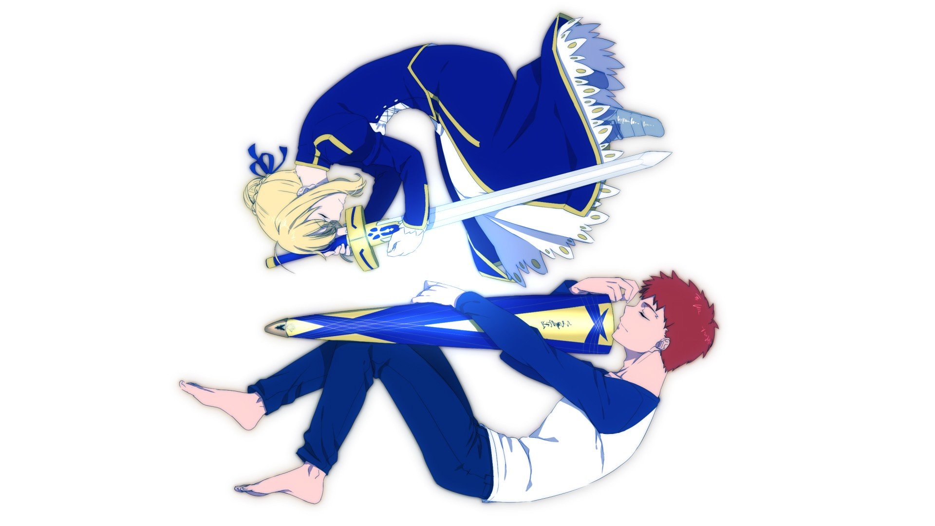 Fate Stay Night, Saber, Shirou Emiya Wallpaper