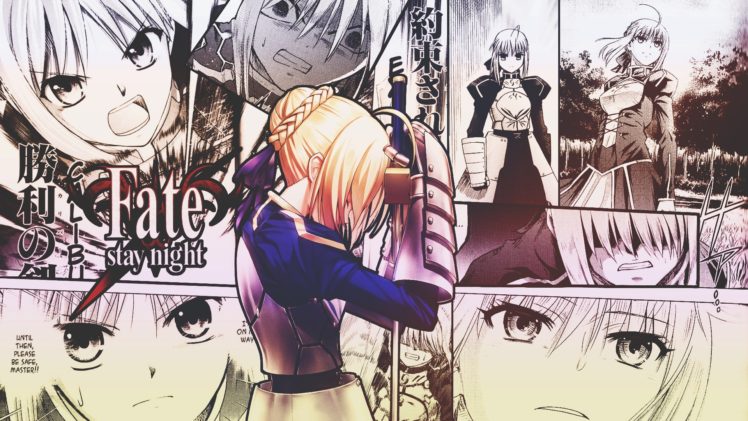 Fate Stay Night, Anime girls, Saber, Manga HD Wallpaper Desktop Background