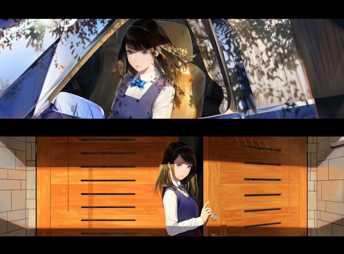 Sawasawa, Car, Door, Anime girls Wallpaper