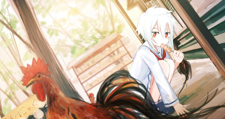 white hair, Anime girls, Artwork HD Wallpaper Desktop Background