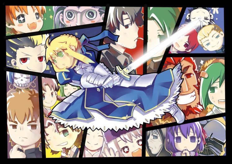 Fate Series, Fate Zero, Saber, Gilgamesh, Rider (Fate Zero), Kiritsugu Emiya, Irisviel von Einzbern HD Wallpaper Desktop Background
