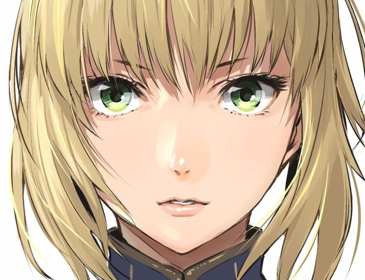 green eyes, Blonde, Face, Anime, Anime girls, Fate Series, Fate Stay Night, Saber HD Wallpaper Desktop Background