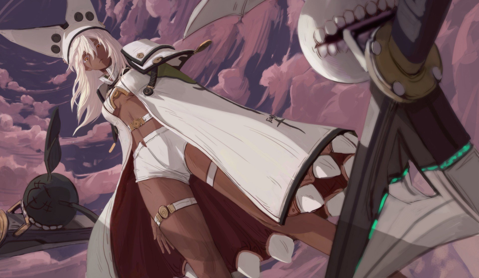 Download hd wallpapers of 479429-warrior, Fantasy_art, Anime, Guilty_Gear, Ramlethal...