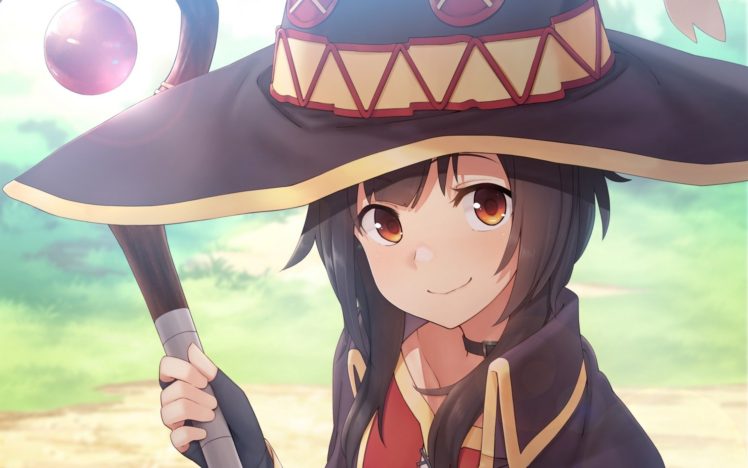 Kono Subarashii Sekai ni Shukufuku wo!, Megumin, Staff HD Wallpaper Desktop Background