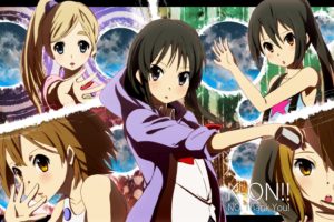 K ON!, Anime girls, Nakano Azusa, Hirasawa Yui, Akiyama Mio, Tainaka Ritsu, Kotobuki Tsumugi, Anime