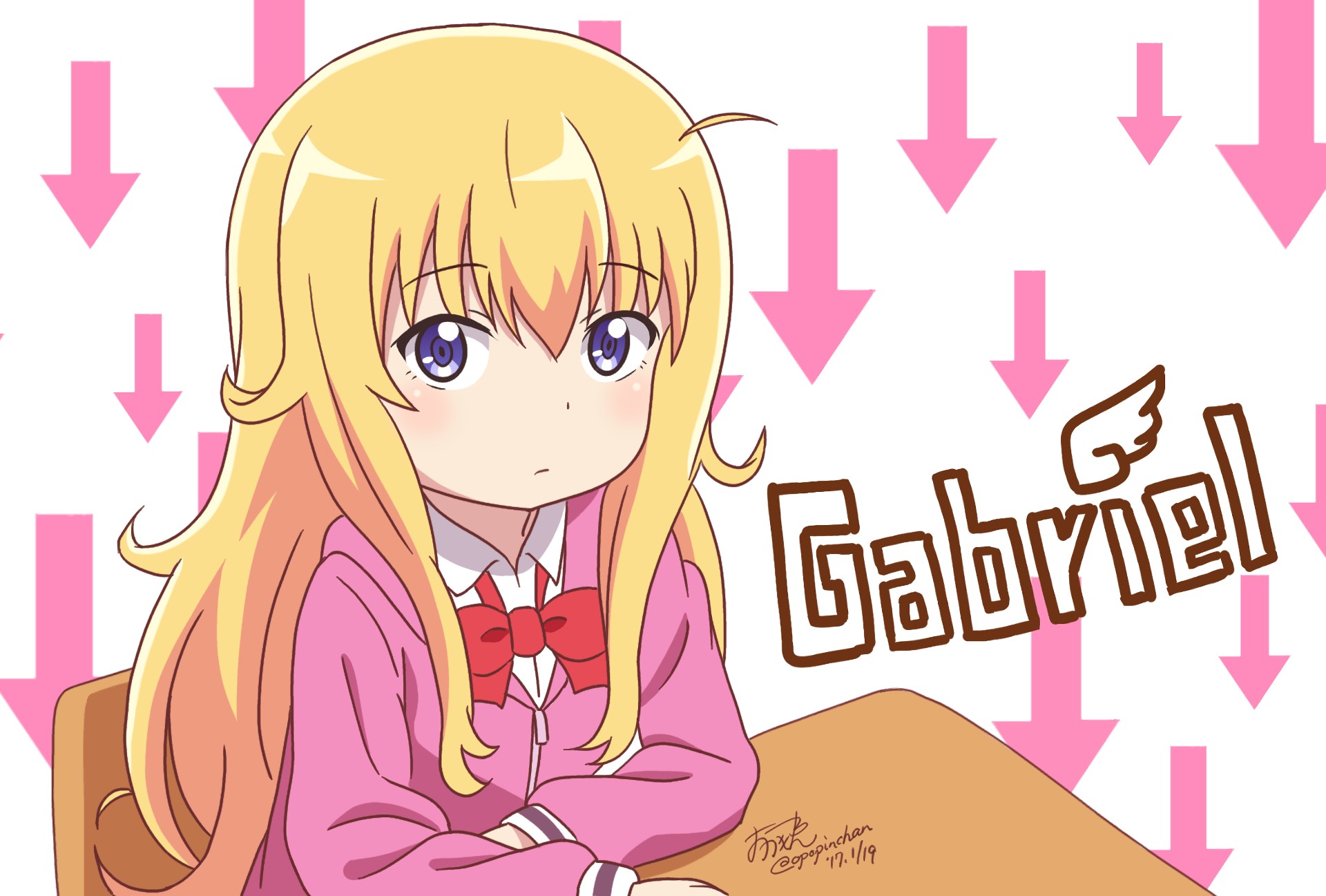 Gabriel Dropout, Anime girls, Gabriel White Tenma, Anime Wallpaper