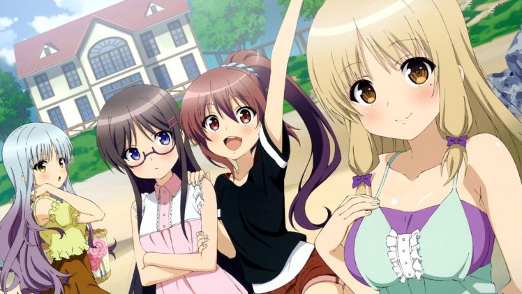 Jinsei, Anime girls, Endō Rino, Suzuki Ikumi, Kujō Fumi, Nikaidō Ayaka, Anime HD Wallpaper Desktop Background