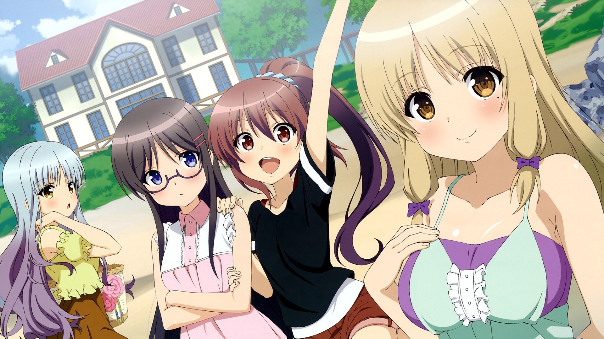 Jinsei, Anime girls, Endō Rino, Suzuki Ikumi, Kujō Fumi, Nikaidō Ayaka, Anime Wallpaper