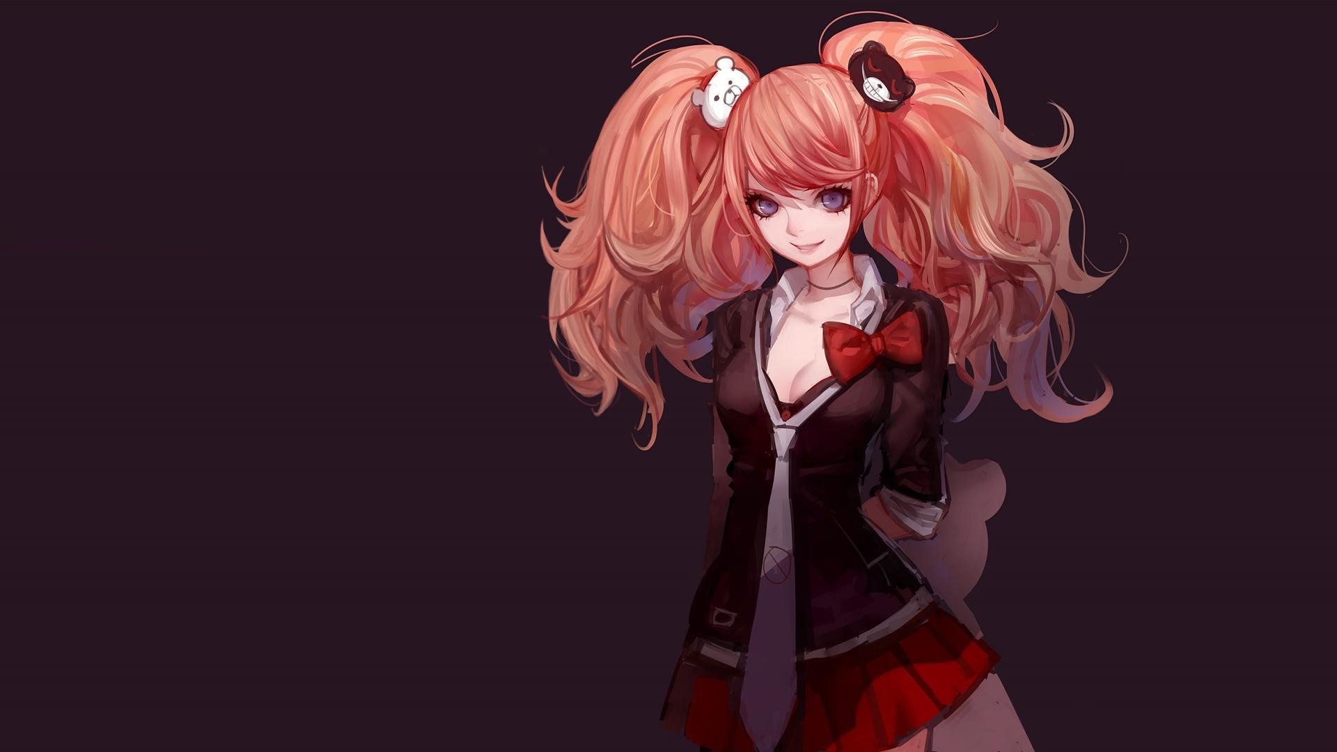 pink hair, Long hair, Anime, Anime girls, Danganronpa, Enoshima Junko