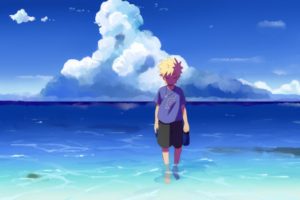 Masashi Kishimoto, Anime, Uzumaki Naruto, Digital art, Landscape, Water, Beach, Naruto Shippuuden