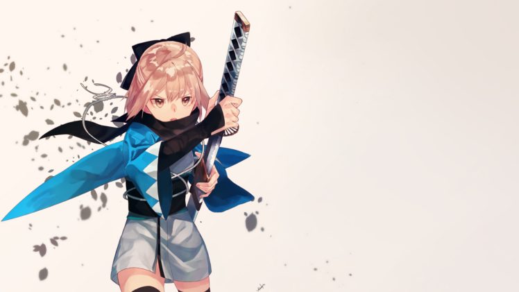 samurai, Sword, Katana, Sakura Saber, Fate Series HD Wallpaper Desktop Background