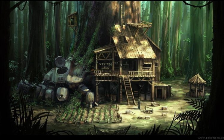 anime, Forest HD Wallpaper Desktop Background