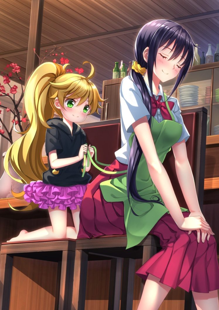 Amaama to Inazuma, Tsumugi Inuzuka, Anime girls, Iida Kotori HD Wallpaper Desktop Background