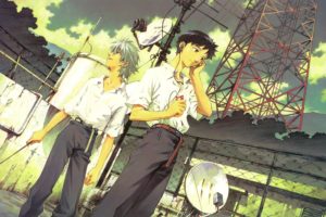 Armisael (Evangelion), Ikari Shinji, Rooftops, Looking into the distance, School uniform