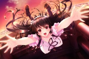 big boobs, Red eyes, Boobs, Anime, Anime girls, Jumping
