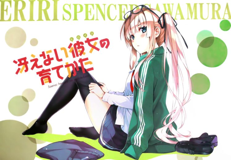 Saenai Heroine no Sodatekata, Anime girls, Sawamura Eriri Spencer, Thigh highs, Anime HD Wallpaper Desktop Background