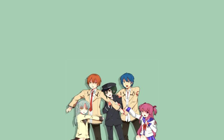 Angel Beats!, Tachibana Kanade, Yui (Angel Beats!), Otonashi Yuzuru, Ayato Naoi HD Wallpaper Desktop Background