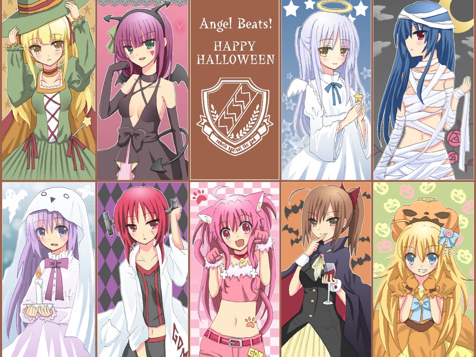 Angel Beats!, Anime girls, Tachibana Kanade, Yui (Angel Beats!), Nakamura Yuri, Eri Shiina Wallpaper