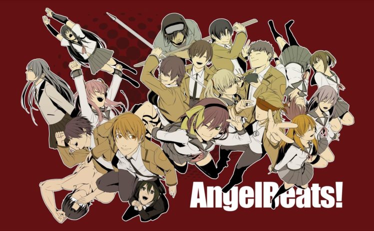 Angel Beats!, Tachibana Kanade, Yui (Angel Beats!), Otonashi Yuzuru, Ayato Naoi, Nakamura Yuri, Eri Shiina HD Wallpaper Desktop Background