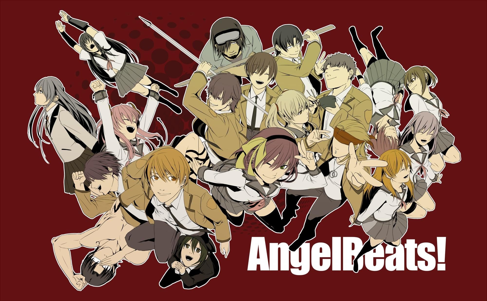Angel Beats!, Tachibana Kanade, Yui (Angel Beats!), Otonashi Yuzuru, Ayato Naoi, Nakamura Yuri, Eri Shiina Wallpaper