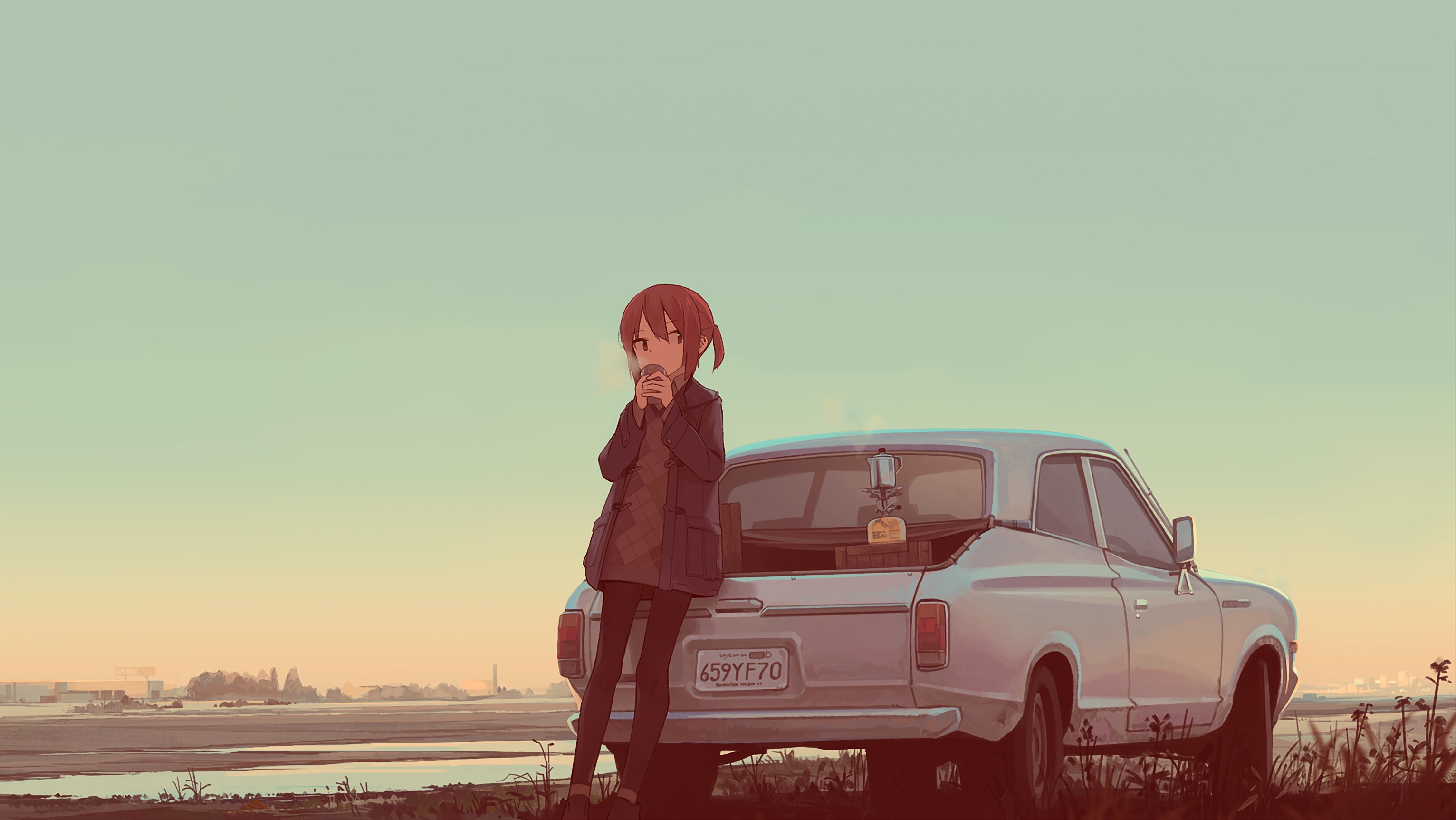 Download hd wallpapers of 483203-anime, Car. 