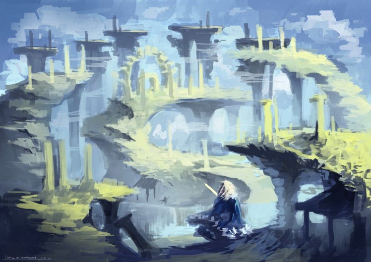 Saber, Landscape, Fate Zero HD Wallpaper Desktop Background