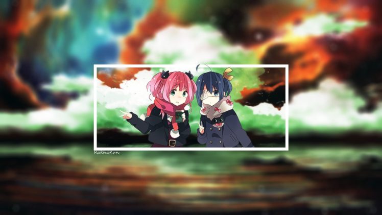 anime, Anime girls, Chuunibyou demo Koi ga Shitai!, Takanashi Rikka, Shichimiya Satone, Landscape, Sky HD Wallpaper Desktop Background
