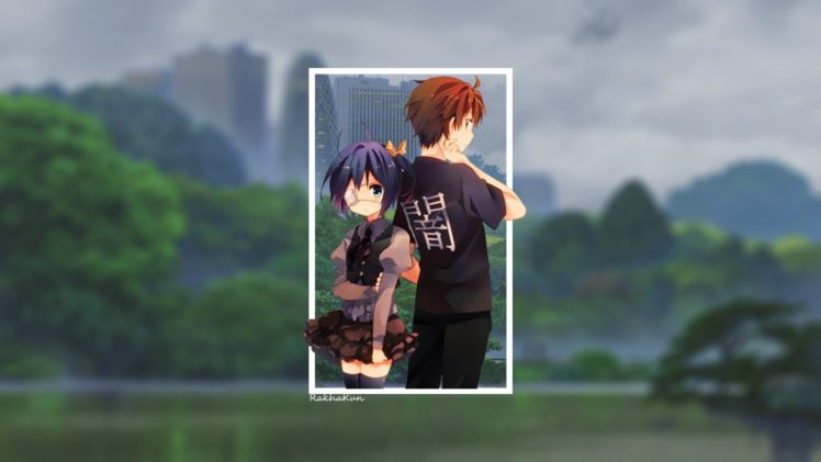 anime, Anime girls, Anime boys, Chuunibyou demo Koi ga Shitai!, Takanashi Rikka, Togashi Yuuta, Nature, Landscape HD Wallpaper Desktop Background