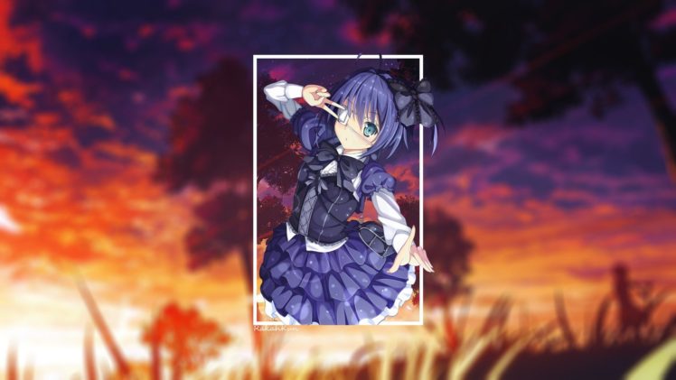 anime, Anime girls, Chuunibyou demo Koi ga Shitai!, Takanashi Rikka, Nature, Landscape, Sunset HD Wallpaper Desktop Background