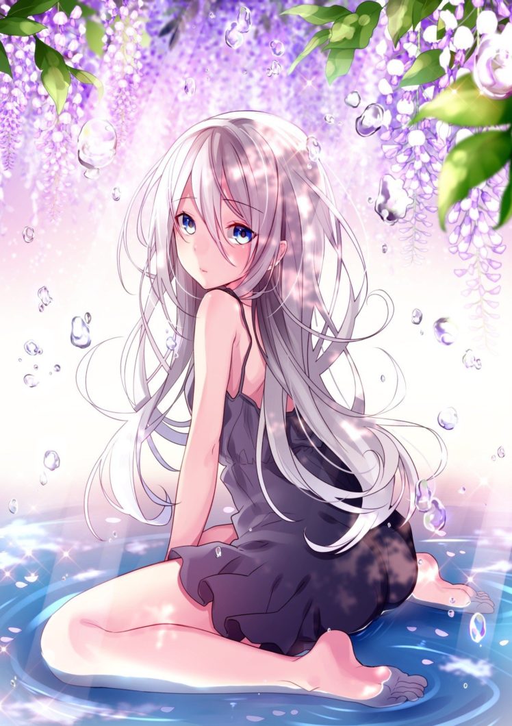 kneeling, Anime, Anime girls HD Wallpaper Desktop Background
