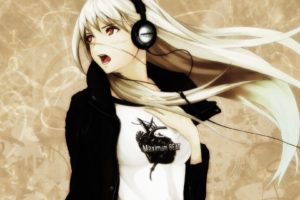 anime, Anime girls, Headphones
