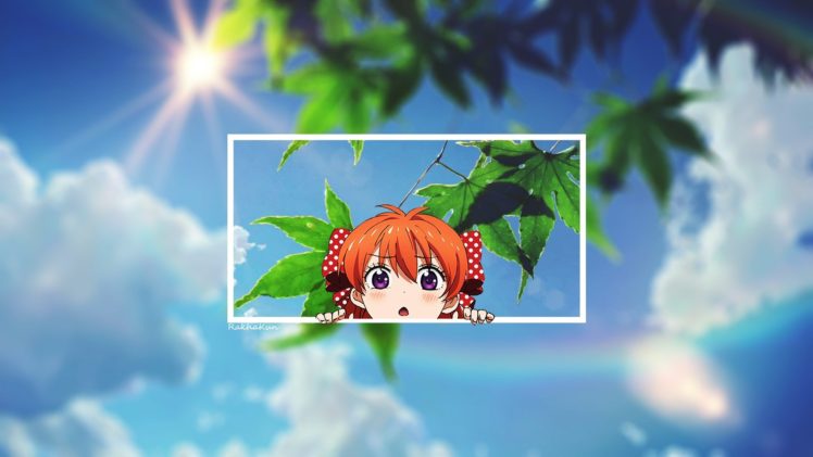 anime, Anime girls, Gekkan Shoujo Nozaki kun, Sakura Chiyo, Nature, Sky HD Wallpaper Desktop Background