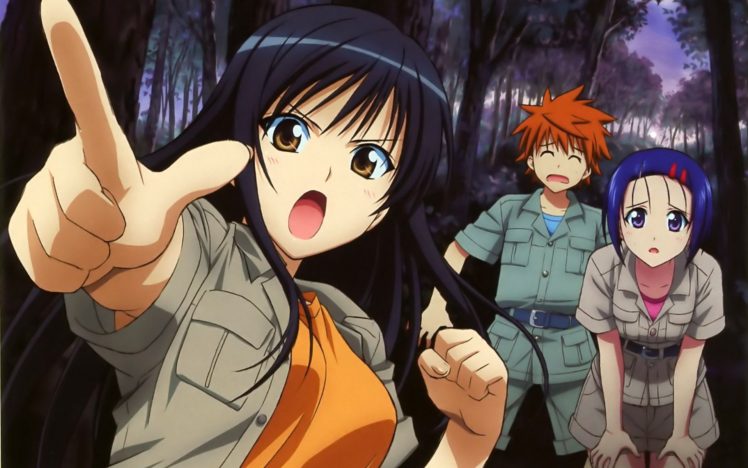To Love ru, Kotegawa Yui, Yuuki Rito, Sairenji Haruna, Anime HD Wallpaper Desktop Background