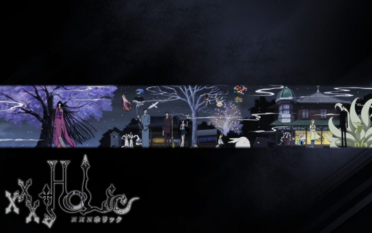 ×××HOLiC, Ichihara Yūko, Watanuki Kimihiro, Mokona (×××HOLiC), Maru & Moro, Haruka Dōmeki, Anime HD Wallpaper Desktop Background