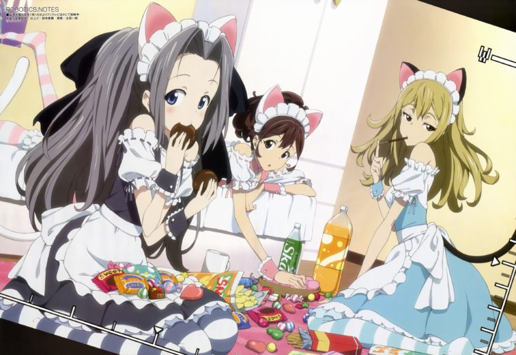 Robotics;Notes, Anime girls, Senomiya Akiho, Koujiro Frau, Yukifune Airi, Anime HD Wallpaper Desktop Background