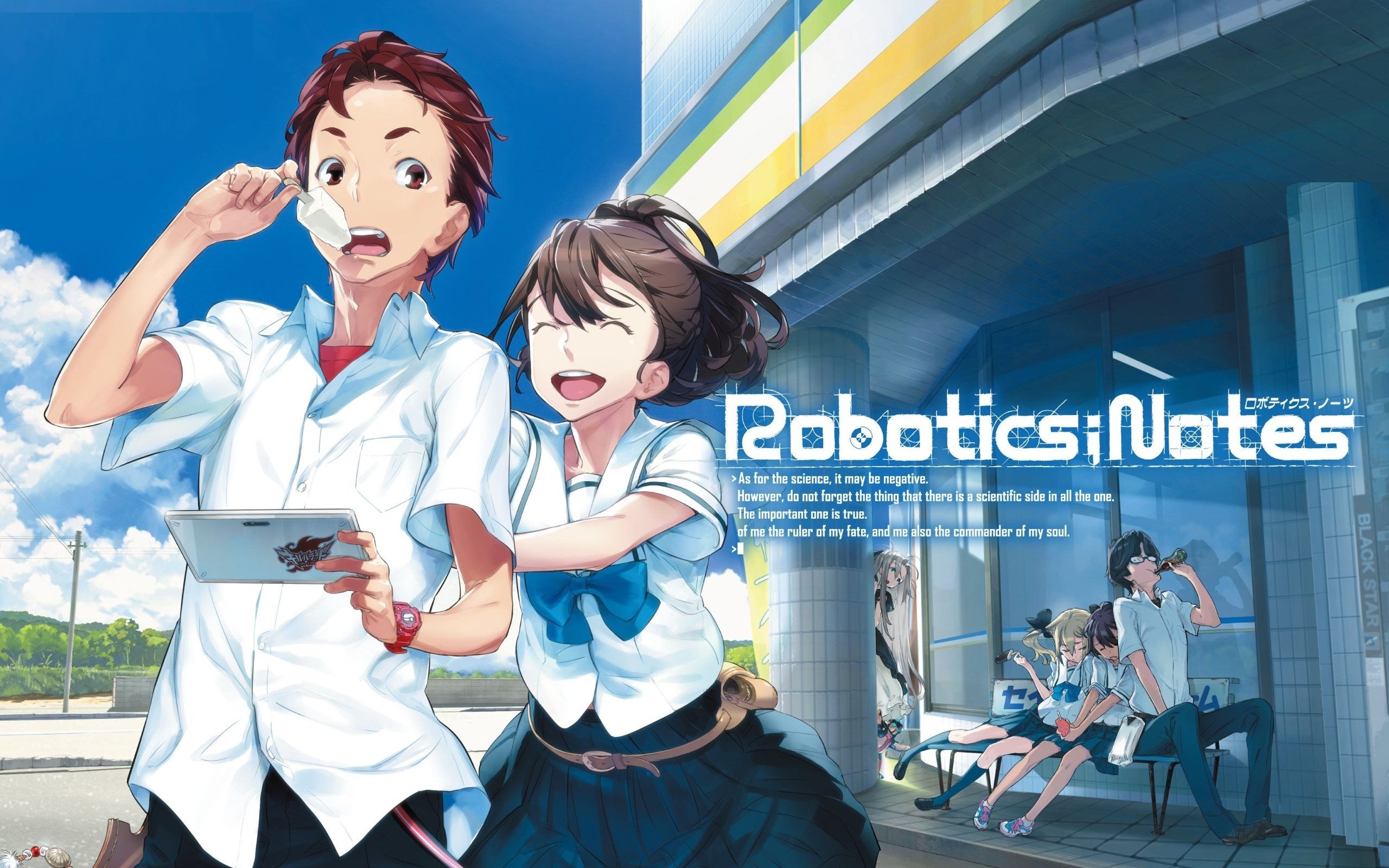 Robotics;Notes, Senomiya Akiho, Yashio Kaito, Yukifune Airi, Hidaka Subaru, Koujiro Frau, Daitoku Junna, Anime Wallpaper