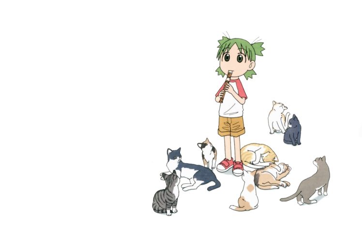 cat, Yotsuba Koiwai, Yotsubato HD Wallpaper Desktop Background