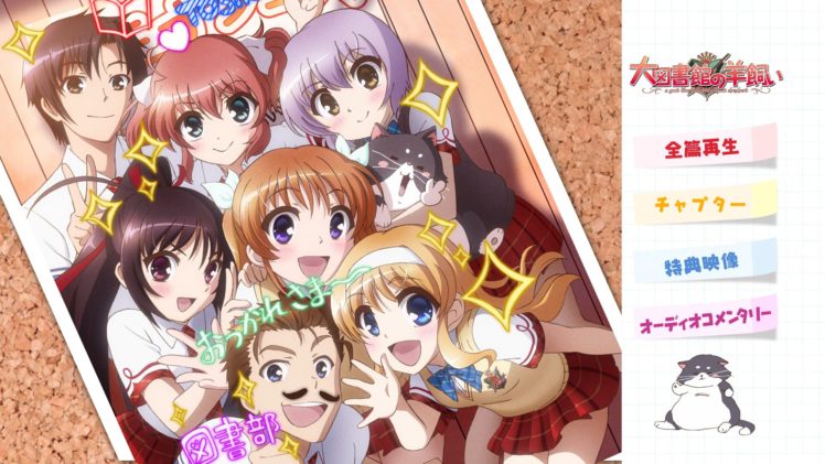 Daitoshokan no Hitsujikai, Sakuraba Tamamo, Misono Senri, Kakei Kyōtarō, Shirasaki Tsugumi, Anime HD Wallpaper Desktop Background