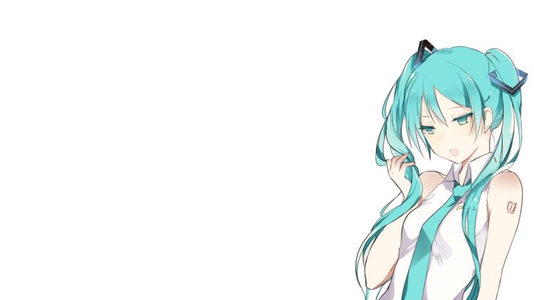anime girls, Simple background, Hatsune Miku HD Wallpaper Desktop Background