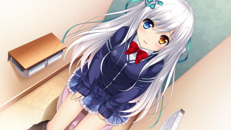 amanogawa saya, Visual novel, Anime girls, Heterochromia HD Wallpaper Desktop Background