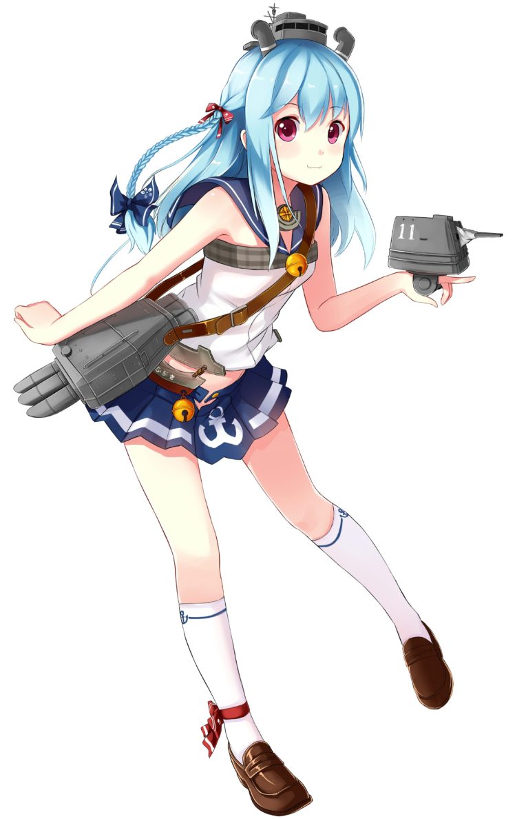 Warship Girls, Anime girls, Fubuki, Sailor uniform HD Wallpaper Desktop Background