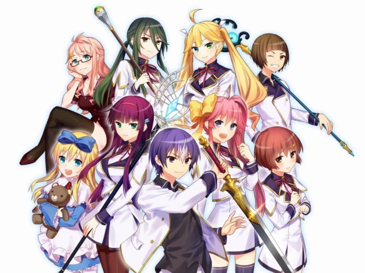 Seiken Tsukai no World Break, Ranjō Satsuki, Urushibara Shizuno, Haimura Moroha, Anime girls HD Wallpaper Desktop Background