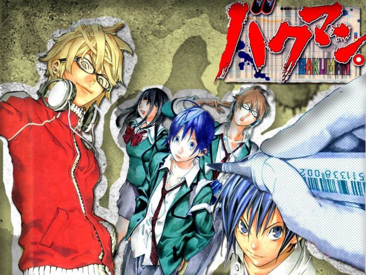 Bakuman, Moritaka Mashiro, Miho Azuki, Takagi Akito, Anime HD Wallpaper Desktop Background