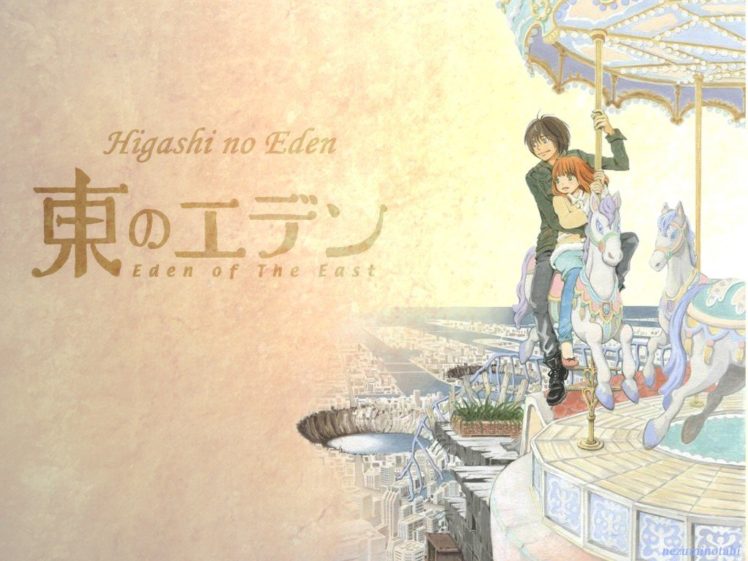 Higashi no Eden, Takizawa Akira, Morimi Saki HD Wallpaper Desktop Background