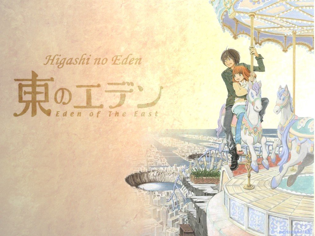 Higashi no Eden, Takizawa Akira, Morimi Saki Wallpaper